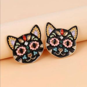 Cat Face Earrings